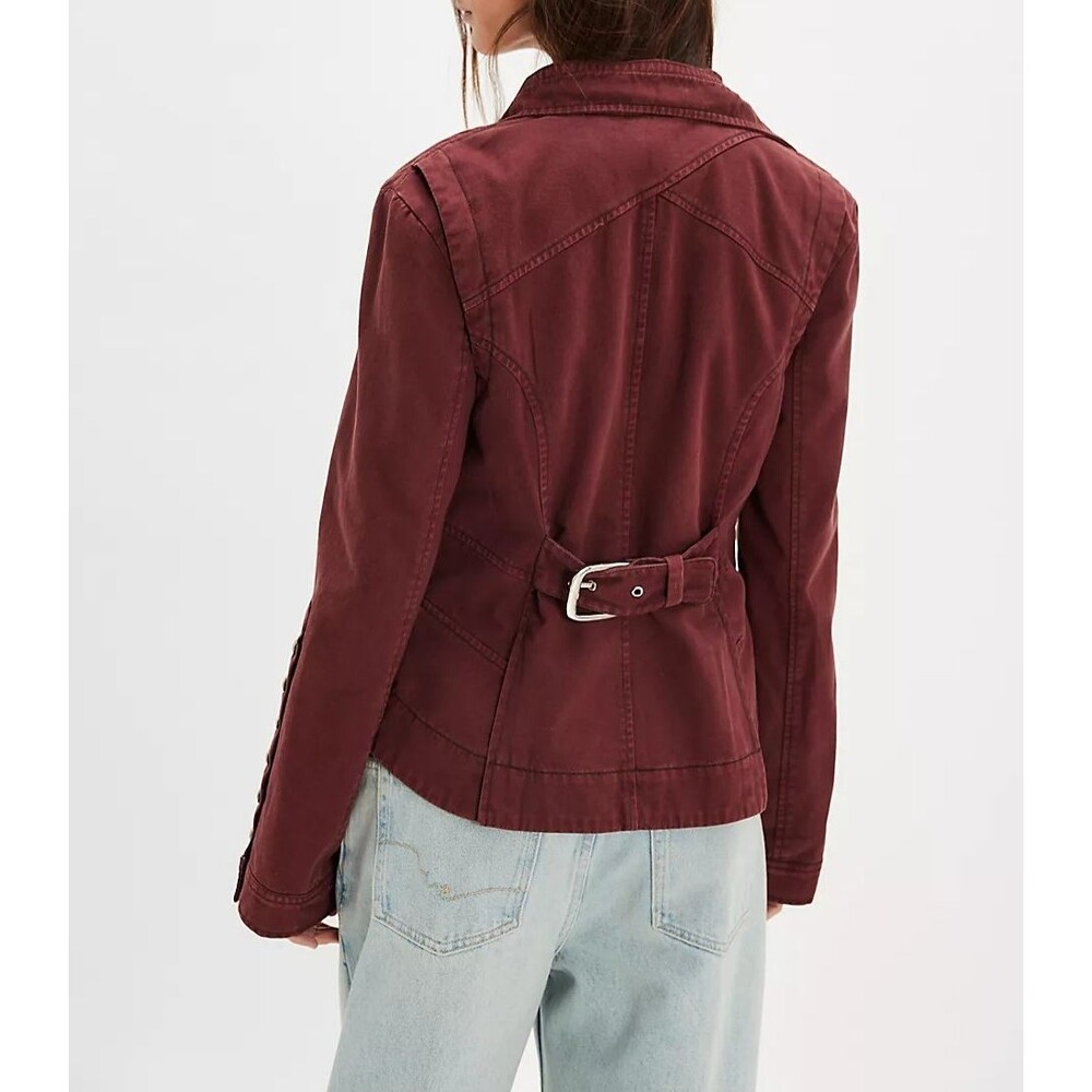 Free People We The Free Noho Jacket Collared Utility Long-Sleeve Solid XS 286911